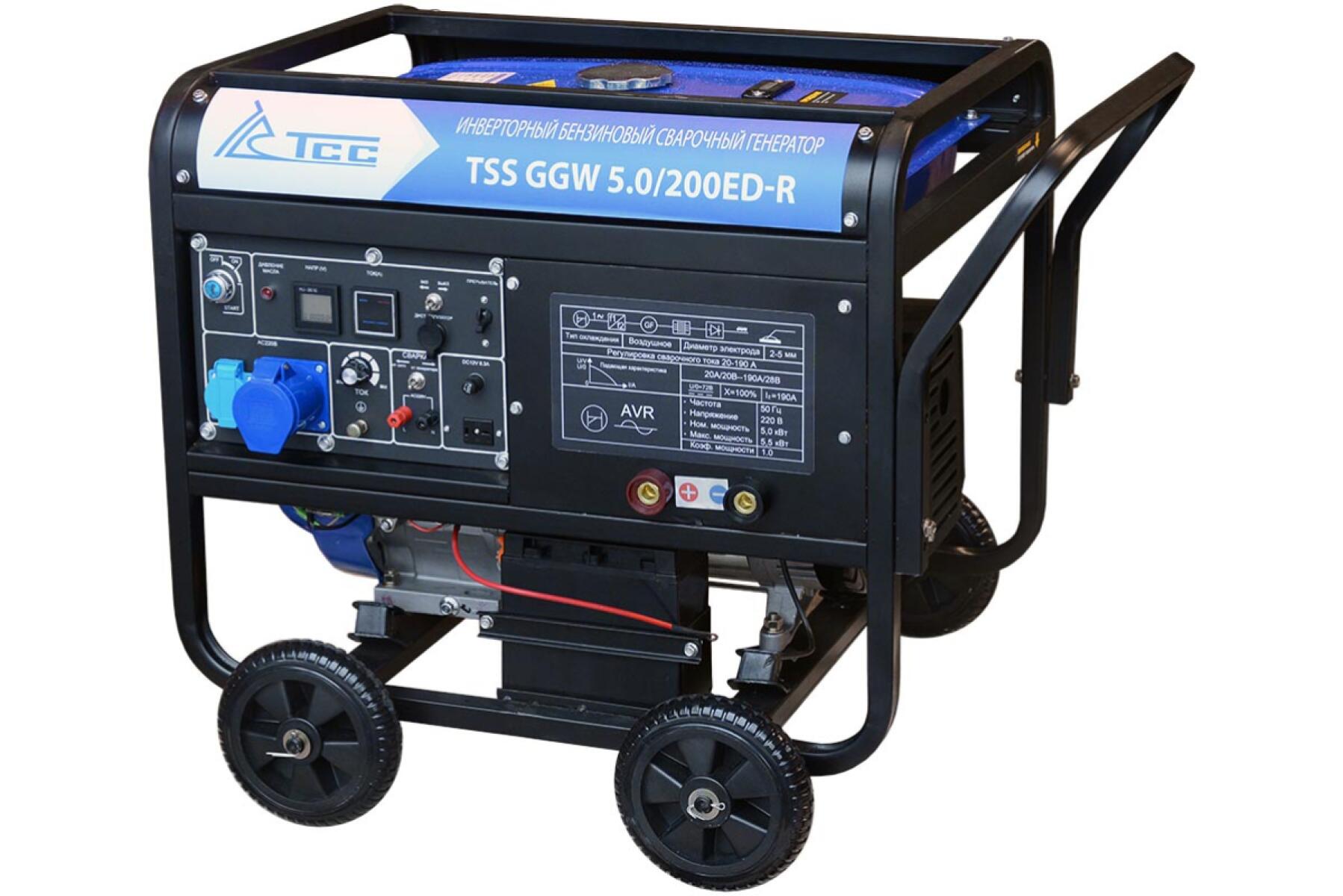 Инверторный бензиновый сварочный генератор TSS GGW 5.0/200ED-R Инверторный бензиновый сварочный генератор TSS GGW 5.0/200ED-R