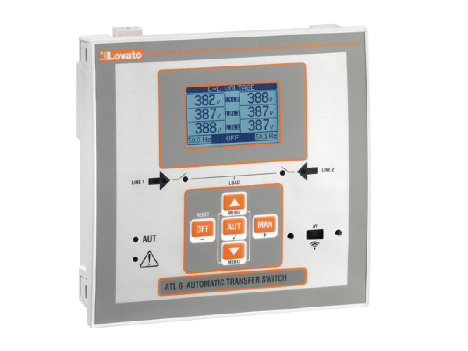 Контроллер АВР Lovato ATL610 (два ввода, ЖК экран, доп. модули) Контроллер АВР Lovato ATL610 (два ввода, ЖК экран, доп. модули)