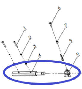 Ось лопасти в сборе TSS DMR600/Blade arm+Adjuster, №4-4/4-9 (3010302029/3060302031) Ось лопасти в сборе TSS DMR600/Blade arm+Adjuster, №4-4/4-9 (3010302029/3060302031)