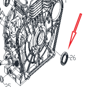 Сальник блока двигателя Diesel 178FE/Oil seal 178FE, TSS PDST80E, E-02/№26 (34007-00138-00) Сальник блока двигателя Diesel 178FE/Oil seal 178FE, TSS PDST80E, E-02/№26 (34007-00138-00)