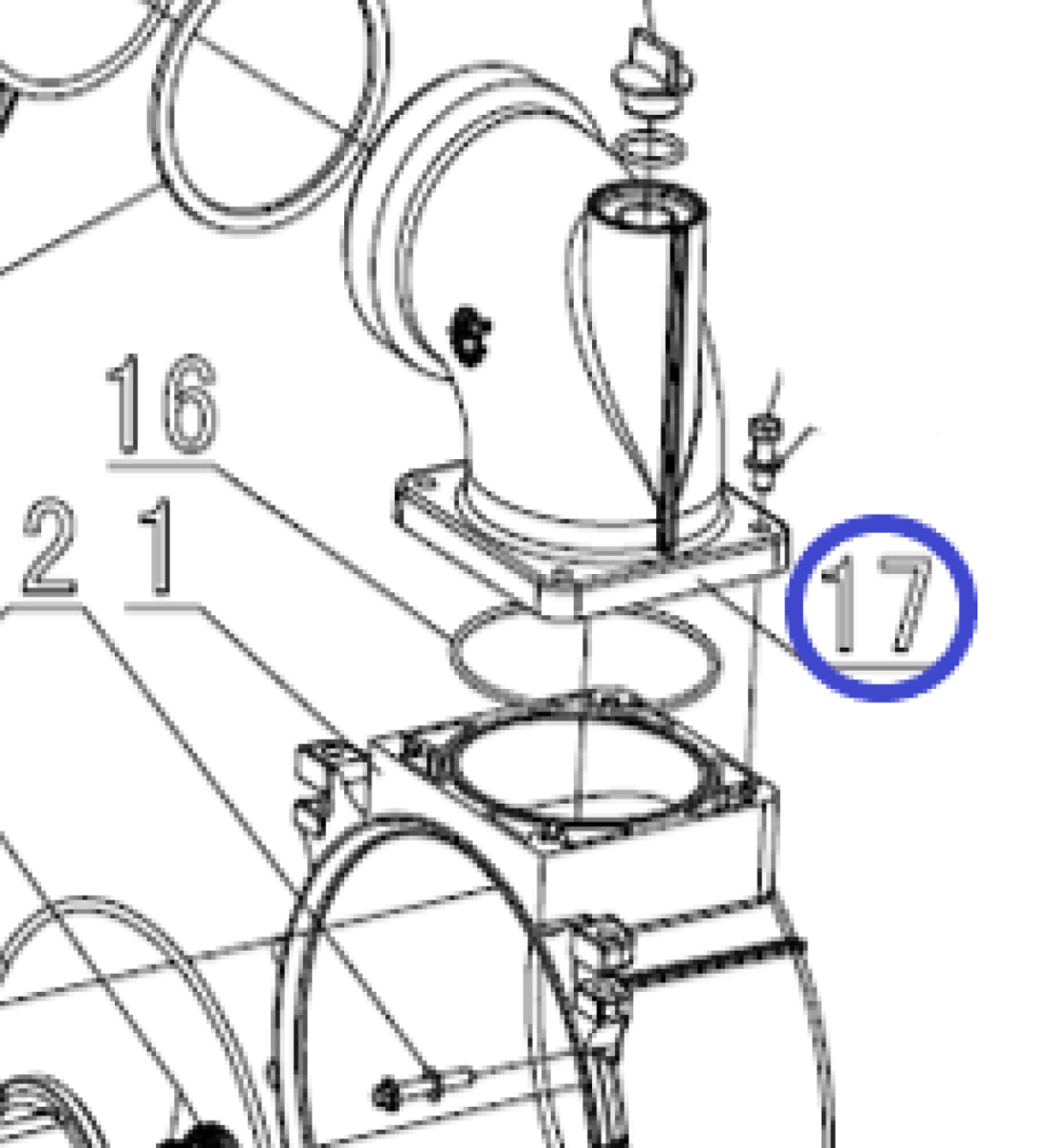 Фланец помпы выпускной TSS PGST100/Outlet seat PGST100, №17 (70010-00519-00) Фланец помпы выпускной TSS PGST100/Outlet seat PGST100, №17 (70010-00519-00)