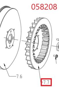 Крыльчатка маховика SDG 7000(..),LT192FD Lt / Flywheel fan (1.02.05.06.0001)