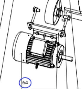 Электродвигатель (380/4кВт) ТСС GQ 50N/Motor GQ 50N, №64 Электродвигатель (380/4кВт) ТСС GQ 50N/Motor GQ 50N, №64