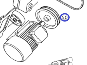 Шкив электродвигателя TSS GQ 42A/GQ 42A MOTOR WHEEL, №50 (60002020) Шкив электродвигателя TSS GQ 42A/GQ 42A MOTOR WHEEL, №50 (60002020)