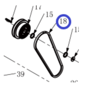 Ремень приводной зубчатый (AV13X889Li) TSS-CP-240D/Belt, №18 (27AV13X889Li)