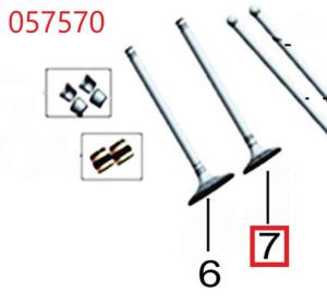 Клапан выпускной SGG 17000(..)-18000(..),2V90F Lf / Exhaust valve 2V90F (14412-A2910-0001) Клапан выпускной SGG 17000(..)-18000(..),2V90F Lf / Exhaust valve 2V90F (14412-A2910-0001)