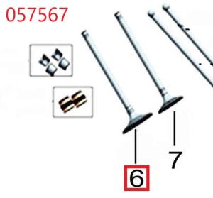 Клапан впускной SGG 17000(..)-18000(..),2V90F Lf / Intake valve 2V90F (14411-A2910-0001) Клапан впускной SGG 17000(..)-18000(..),2V90F Lf / Intake valve 2V90F (14411-A2910-0001)
