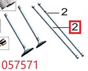 Штанга толкателя клапана SGG 17000(..)-18000(..),2V90F Lf / Push rod 2V90F (14210-A2910-0003)