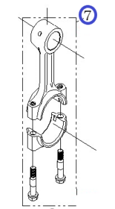 Шатун Diesel 188FE/Connecting Rod Assy, №7 (20008-00071-00)