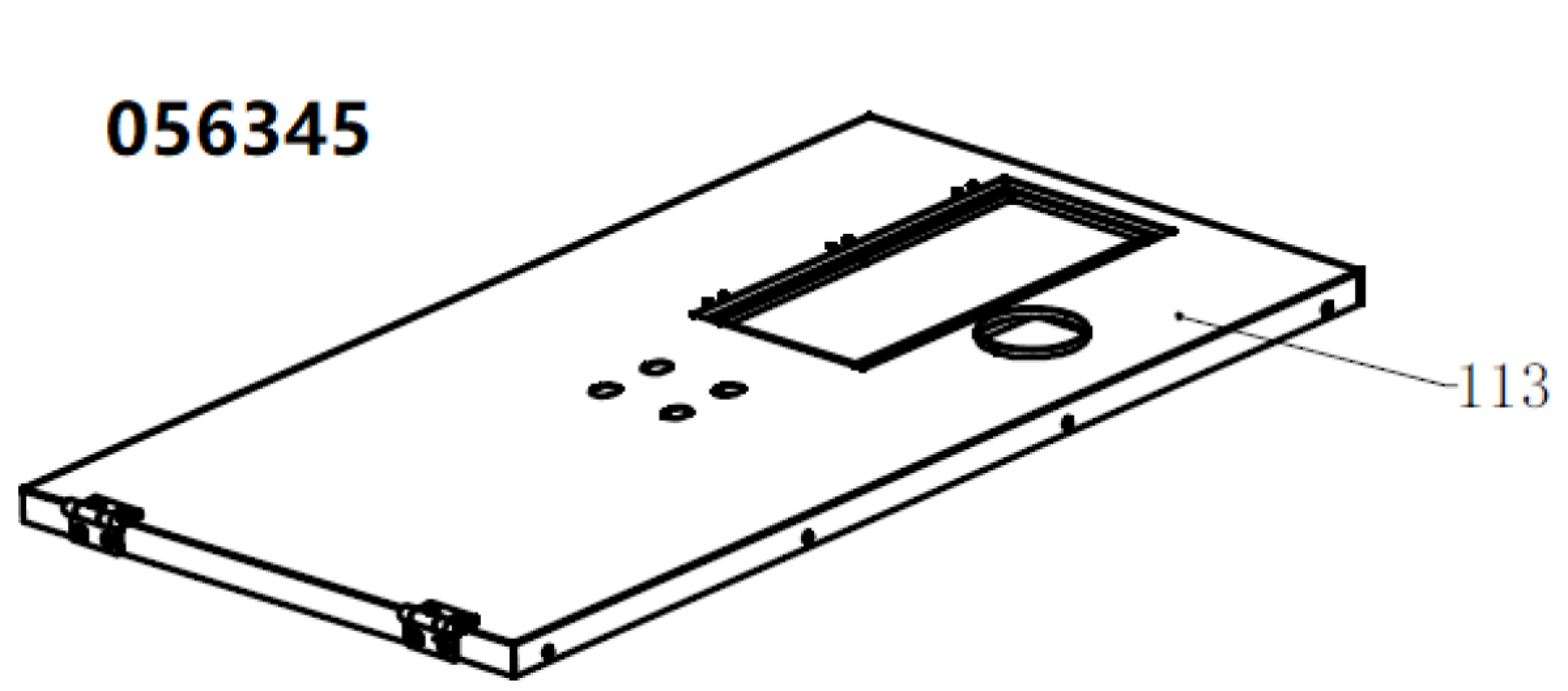 Крышка кожуха верхняя TSS DUAL DWG-500 / Position 113 - Upper cover plate (33013-01504-00) Крышка кожуха верхняя TSS DUAL DWG-500 / Position 113 - Upper cover plate (33013-01504-00)