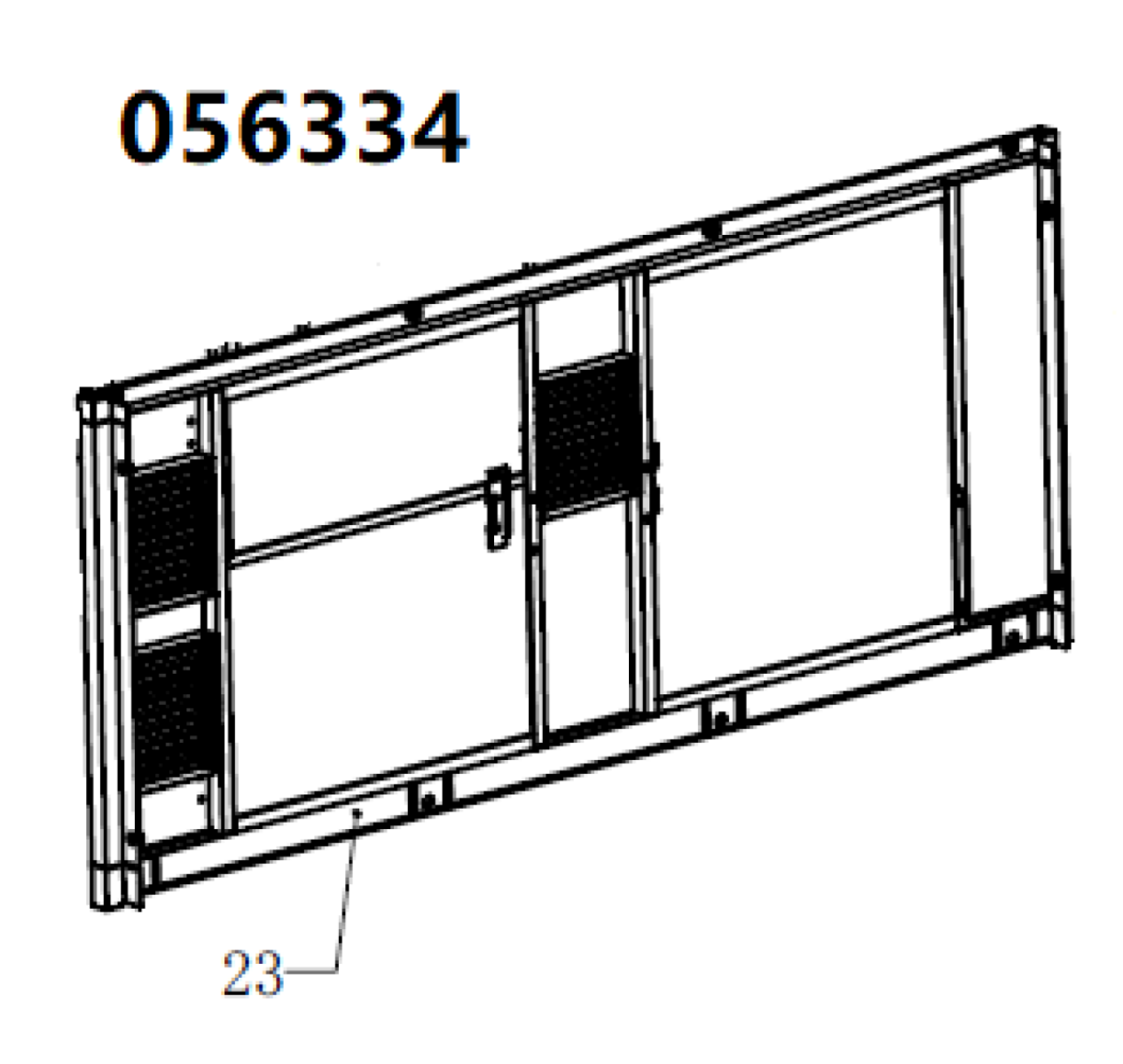 Панель защитного кожуха боковая левая TSS DUAL DWG-500 / Position 23 - Left side plate (33014-02540-00) Панель защитного кожуха боковая левая TSS DUAL DWG-500 / Position 23 - Left side plate (33014-02540-00)
