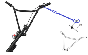 Рычаг газа TSS DMD1000H,L/Throttle lever TSS DMD, №37 (PT3637) Рычаг газа TSS DMD1000H,L/Throttle lever TSS DMD, №37 (PT3637)