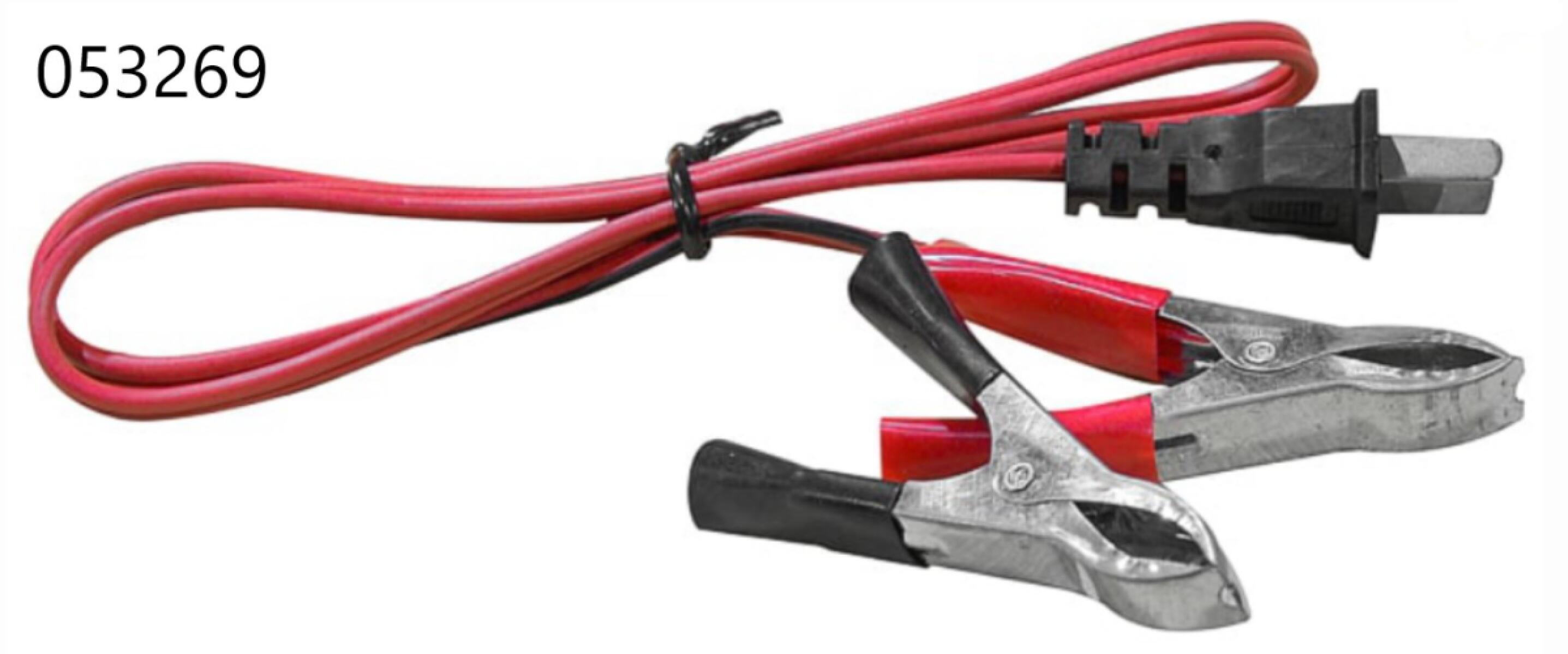 Кабель зарядный 12В с зажимами (V-образная вилка) KM / Battery clamp
