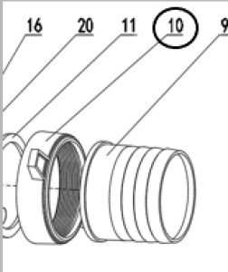 Гайка фланца насоса TSS PDST100E/Wrench cap PDST100E, №10 (70003-00853-00) Гайка фланца насоса TSS PDST100E/Wrench cap PDST100E, №10 (70003-00853-00)