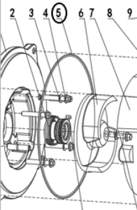 Кольцо уплотнительное крышки насоса TSS PDST100E/O-ring seal PDST100E, №5 (30152-00129-00) Кольцо уплотнительное крышки насоса TSS PDST100E/O-ring seal PDST100E, №5 (30152-00129-00)
