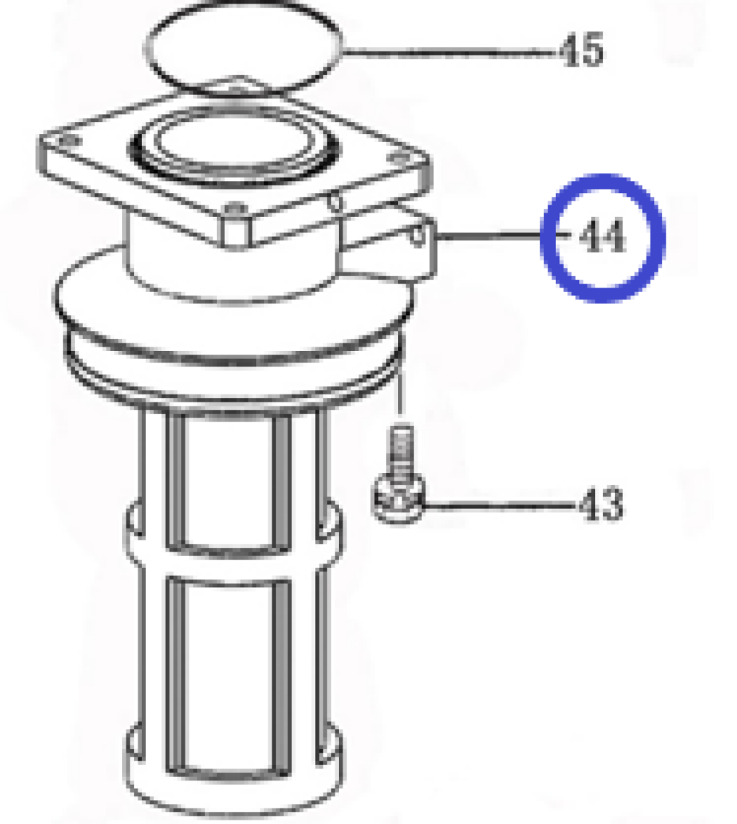 Цилиндр направляющий TSS RM80H,L/Guide cylinder, (80K-A44) Цилиндр направляющий TSS RM80H,L/Guide cylinder, (80K-A44)