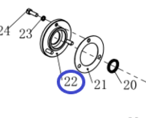 Крышка подшипника вала ведущего TSS-WP265YH/Bearing cover, №22 (CNP330Y003-22) Крышка подшипника вала ведущего TSS-WP265YH/Bearing cover, №22 (CNP330Y003-22)