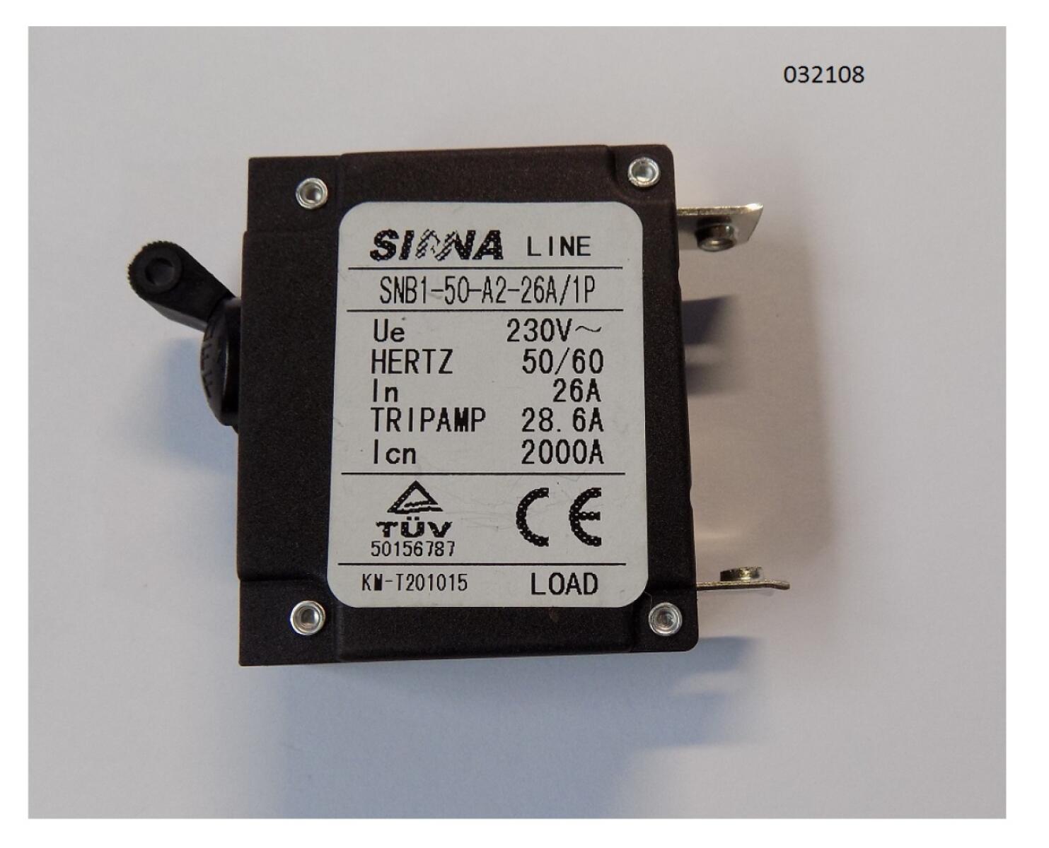 Выключатель автоматический (одинарный) 26A SGG 6000EHNA / AC circuit breaker Выключатель автоматический (одинарный) 26A SGG 6000EHNA / AC circuit breaker