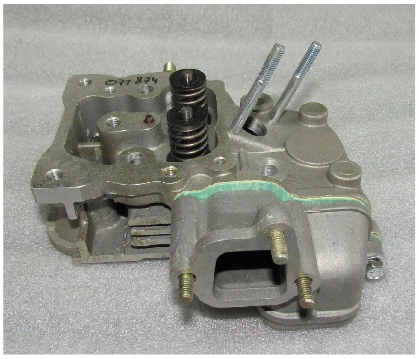 Головка блока цилиндра KM168F/170 (в сборе - клапаны,пружины) / Cylinder head (KM168F-02000)