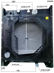 Радиатор охлаждения Baudouin 6М16/Radiator (1001053397) Радиатор охлаждения Baudouin 6М16/Radiator (1001053397)