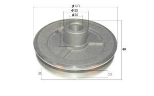 Шкив (20х123х1A) редуктора TSS DMD1000L/ Pulley Шкив (20х123х1A) редуктора TSS DMD1000L/ Pulley
